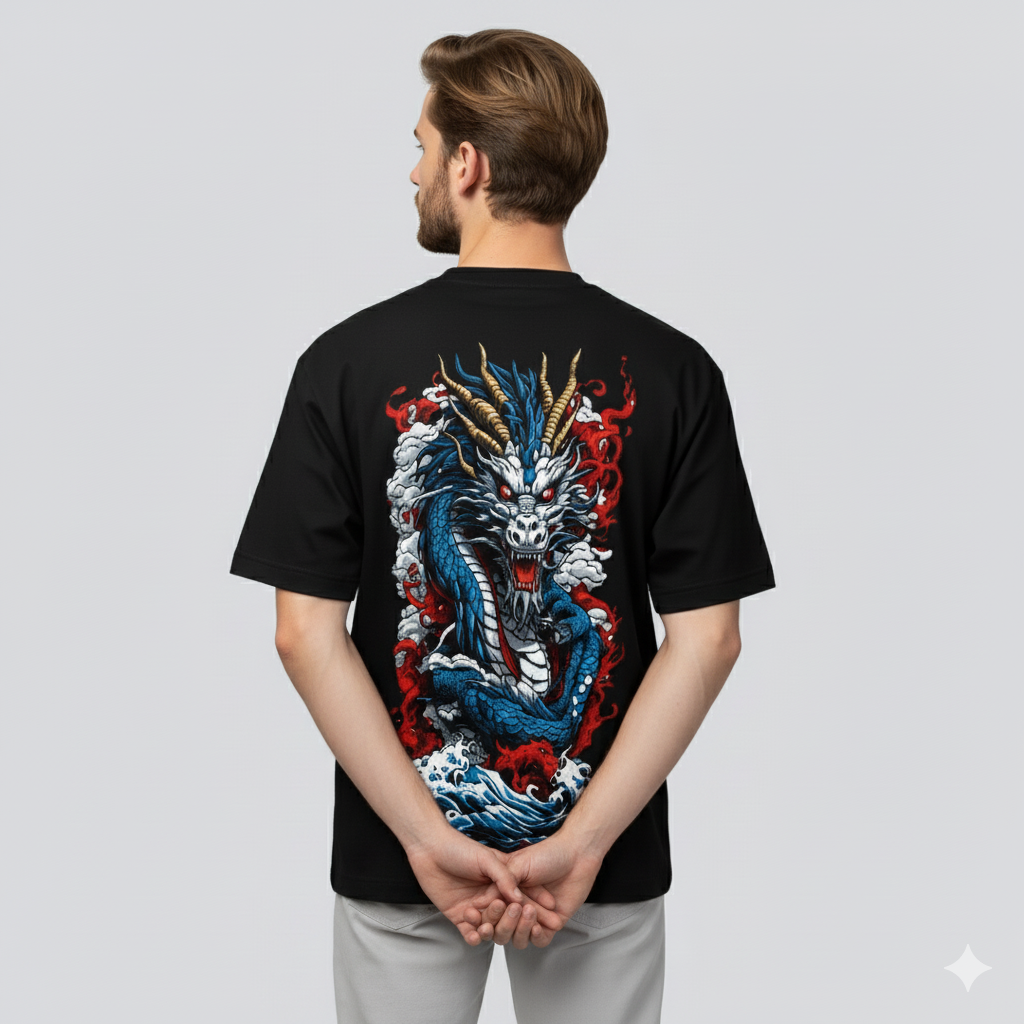 DRACO OVERSIZED bLACK TEE