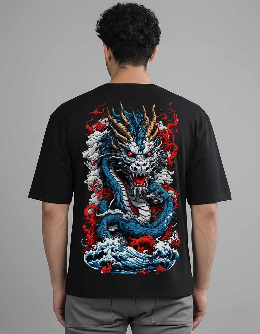 DRACO OVERSIZED BLACK TEE