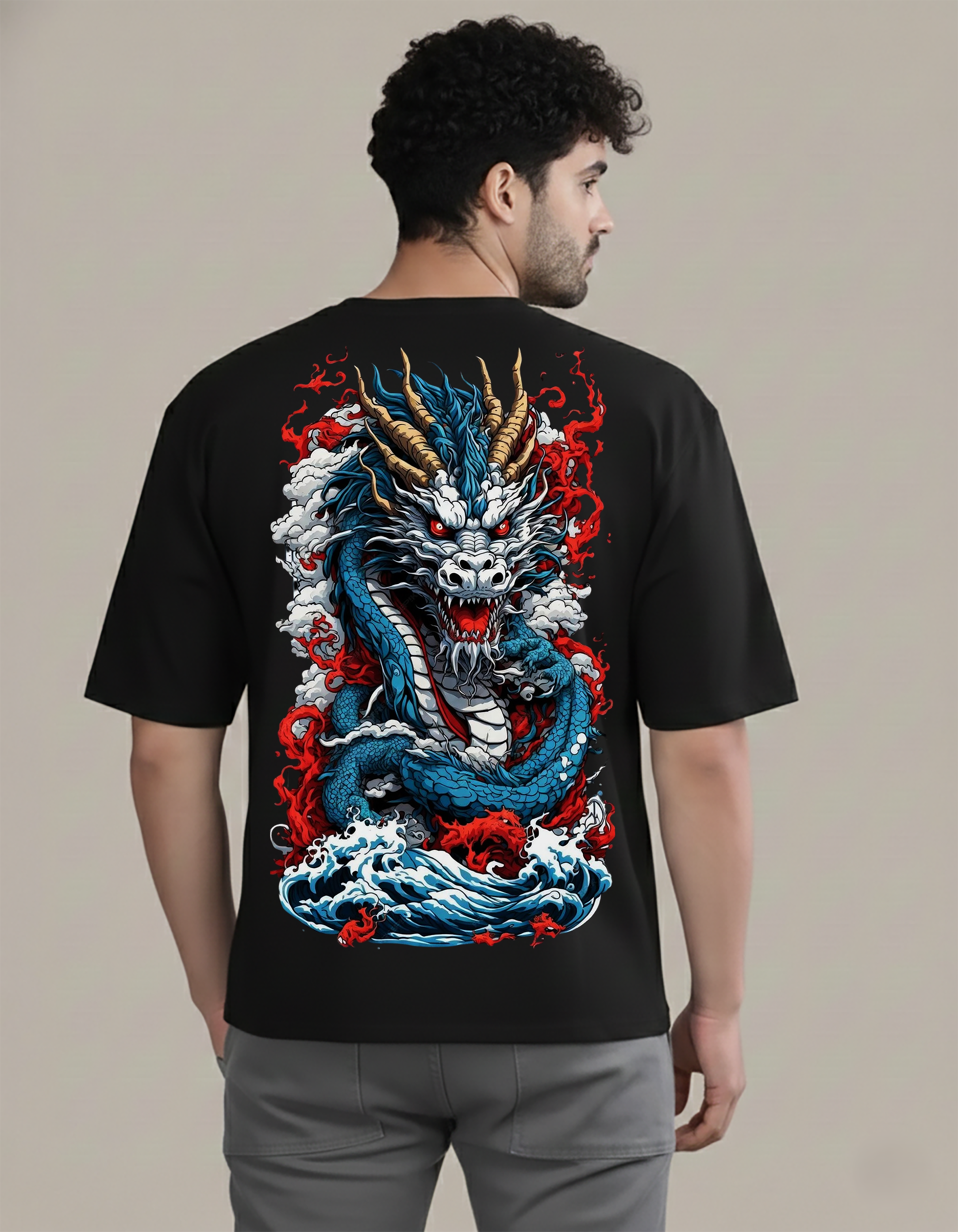 DRACO OVERSIZED BLACK TEE