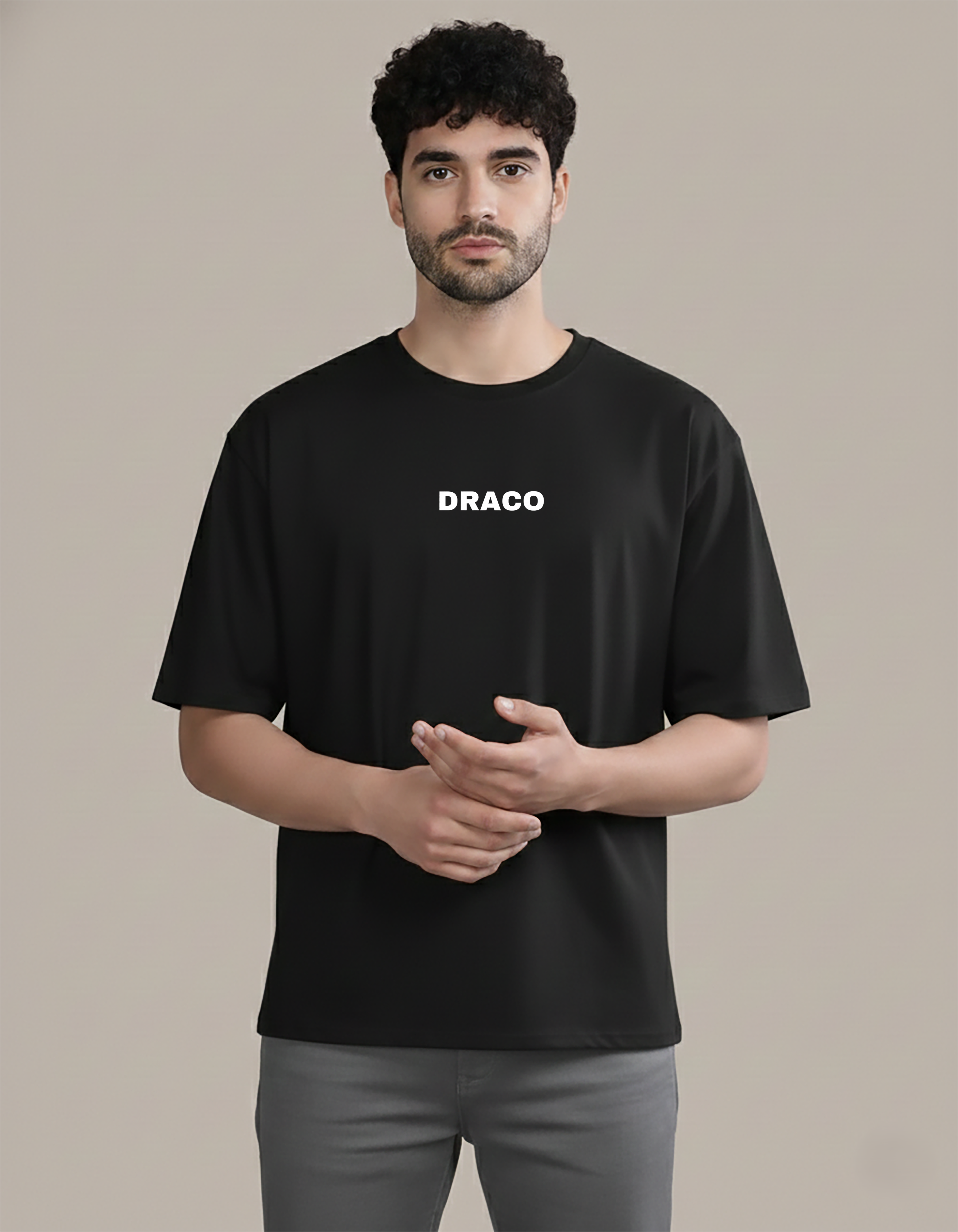 DRACO OVERSIZED BLACK TEE