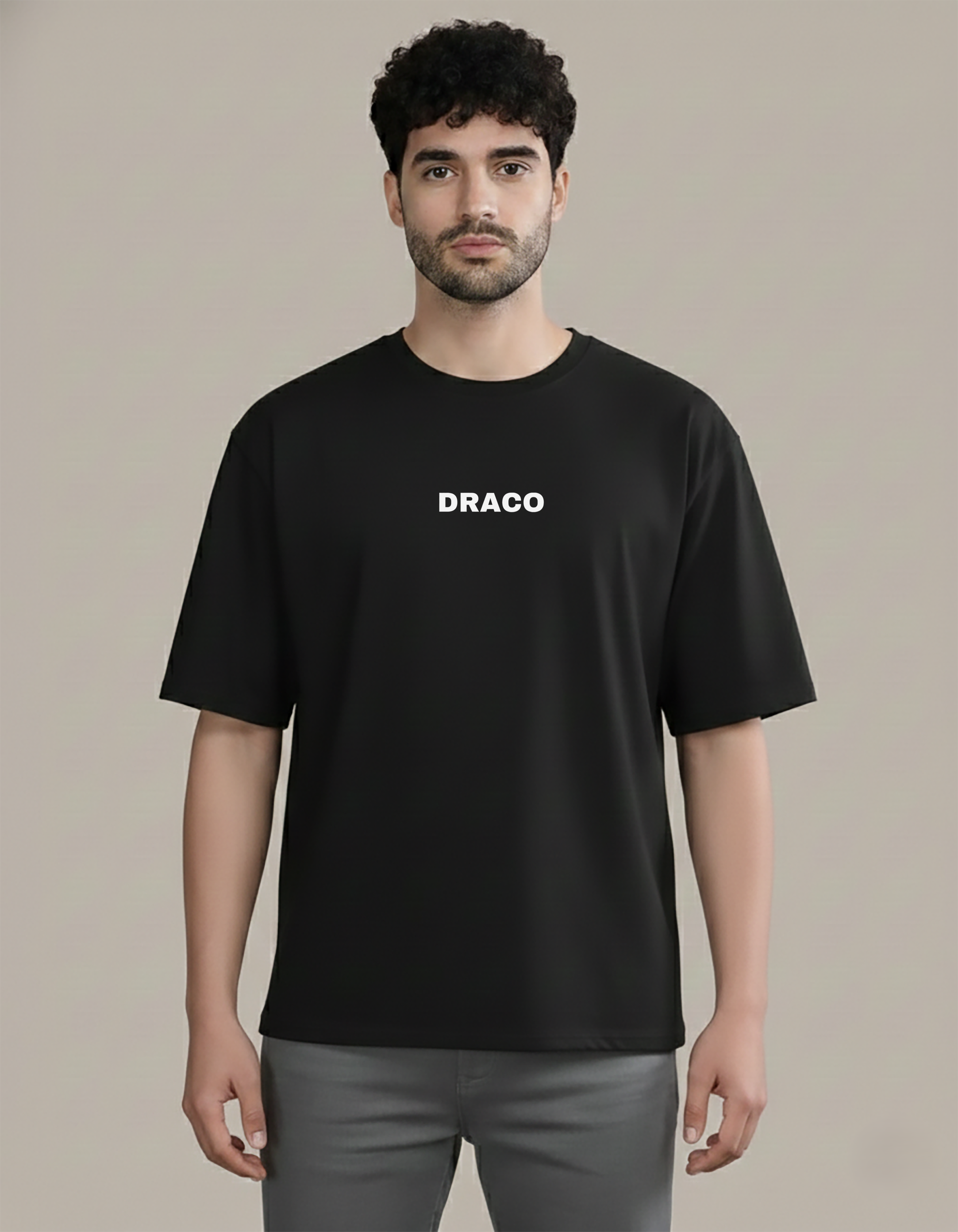 DRACO OVERSIZED BLACK TEE